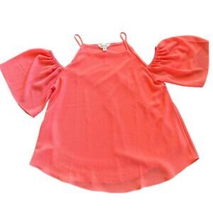 Krazy Kat | Women's Coral Off Shoulder Blouse | NWOT | Size Medium | 0690